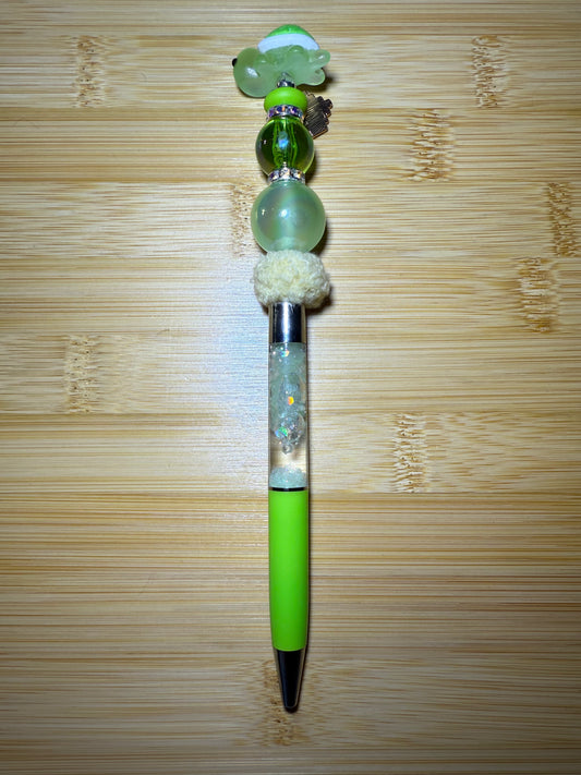 Green Turtle Glitter Pen