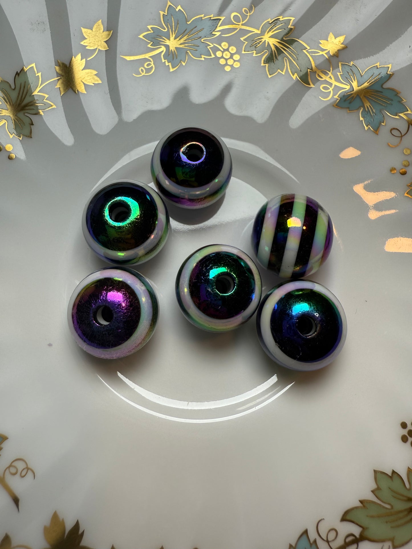 Oil slick Beads