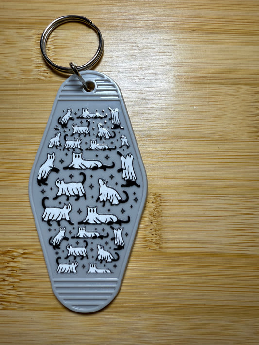 Ghost cat Keychain