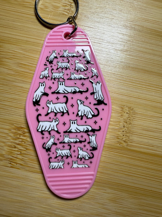 Ghost cat Keychain