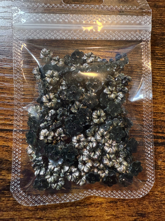 Black and Silver Flowers