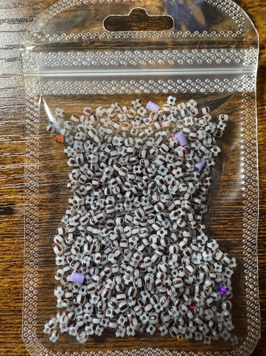 Black and White Seed Beads