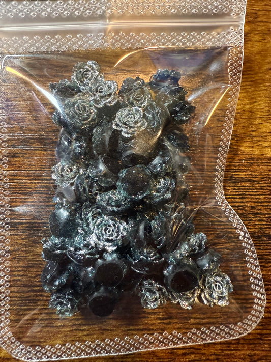 Black Soft Flowers