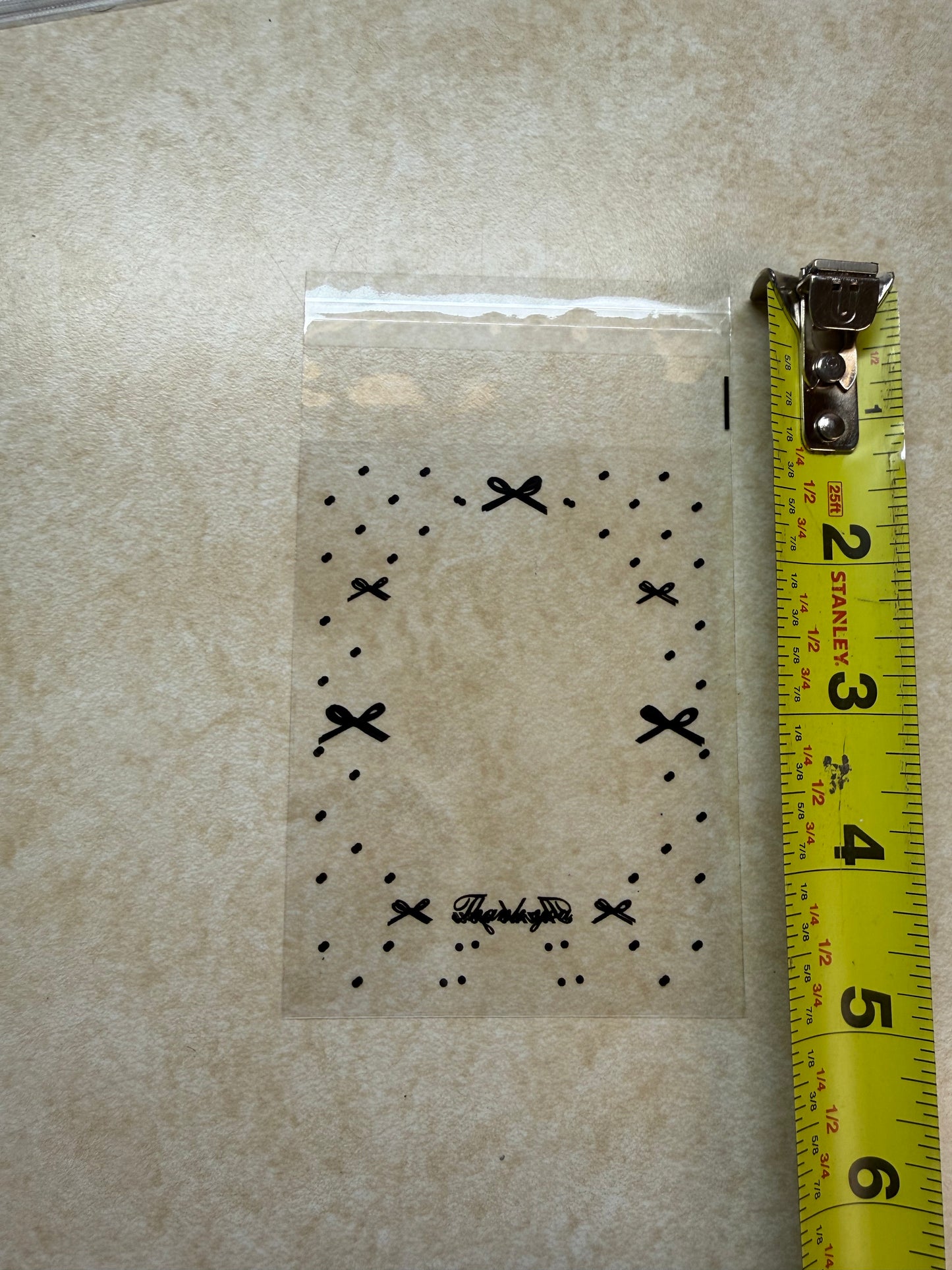 Clear Black Bow Bags