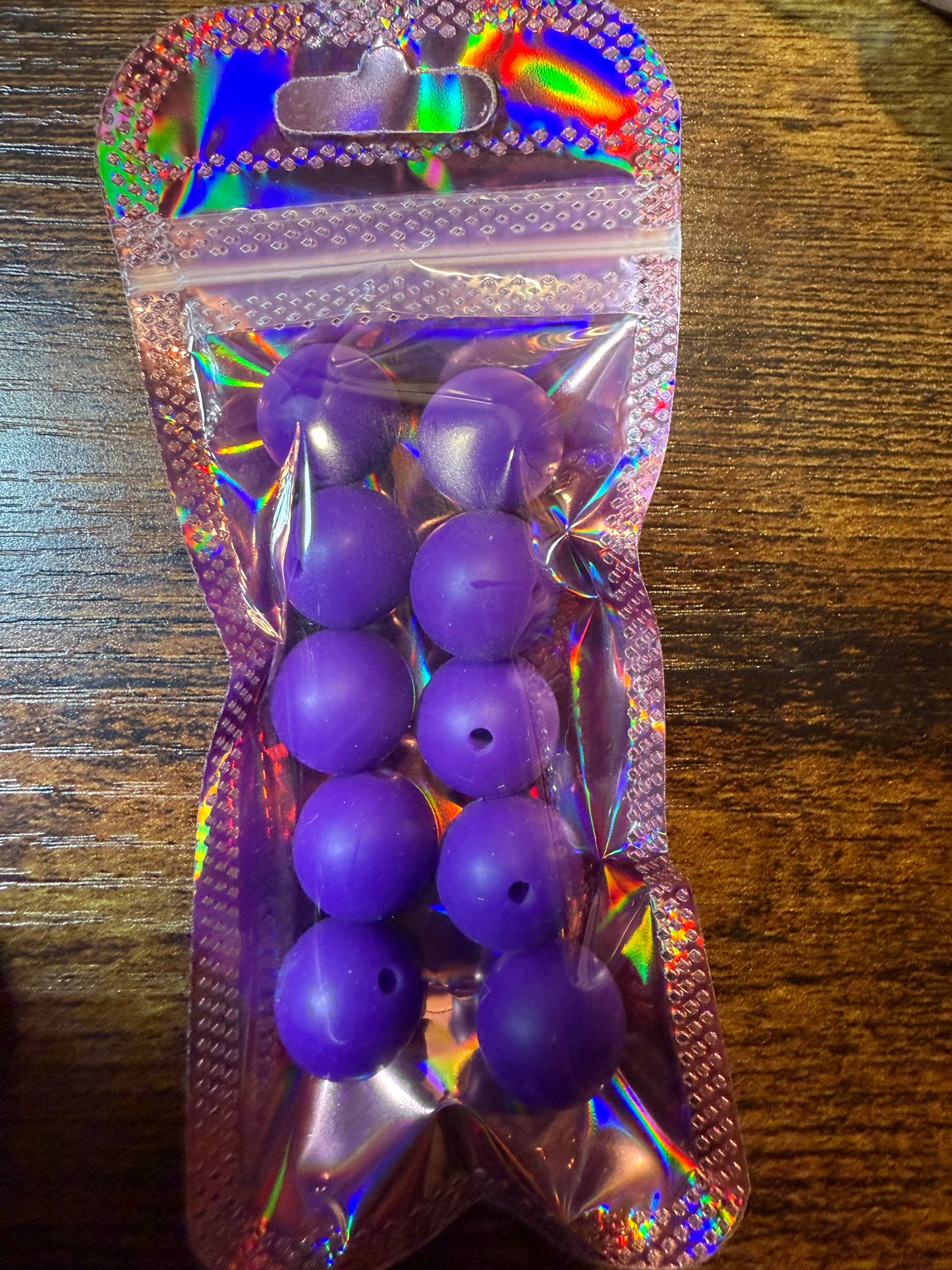 Purple Silicone beads